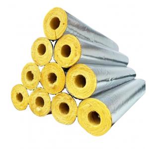 Hydrophobic Aluminum Foil Glass Wool Tube Steam Pipe Insulation Wrap