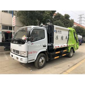 China White And Green 6CBM Refuse Collection Truck , Waste Compactor Truck 102HP supplier