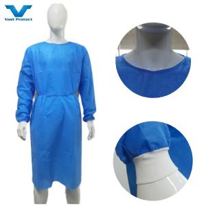 45gsm Round Neck Surgical Gown Waterproof Anti Blood Anti Alcohol SMS Level 2 3