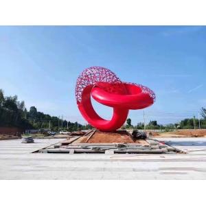 China Large Outdoor Metal Sculpture Color Painted Handmade Red Baking Varnish supplier