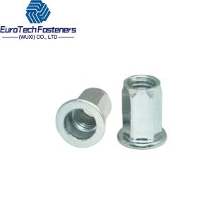 China M6 M4 acier plein hexagonal tête plate plein hexagonal écrous de rivets connecteur joint d'insertion M3 M4 M5 M6 supplier