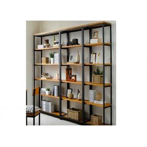 China 5 Tiers Heavy Duty Wall Mounted Display Case , Wooden Shelving Units Fashion Style For Showroom supplier