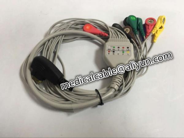 NEW Compatible DMS 300-4A holter recorder 10Lead Holter Cable with snap factory