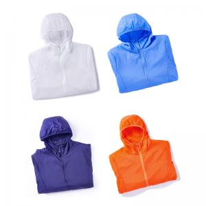 Long Sleeve Outdoor Windbreaker Jacket Solid Color Thin Sun Protective Clothing