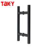 China Modern Commercial H Style Back-to-Back Glass Door Pull Push Handle wholesale