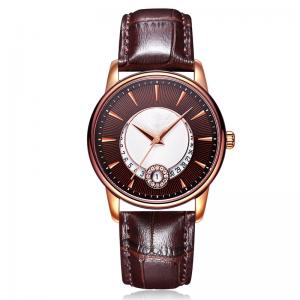 Ladies Leather Stylish Beauty Quartz Movement Wrist Watch