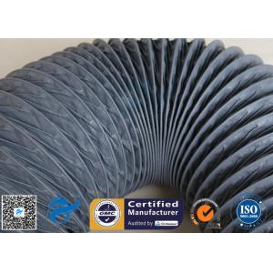China PVC Coated Fiberglass Fabric 150MM HVAC Flexible Air Ducts 10M Grey 260℃ supplier