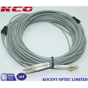 China OM3 OM4 OM5 LC Duplex Fiber Optic Patch Cord / Armoured Fibre Optic Cable supplier