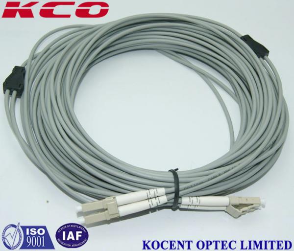 Cabo de remendo da fibra ótica do duplex de OM3 LC LC/fibra blindada - cabo