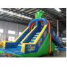 Outdoor Inflatable Frog PVC Water Slide With Swimming Pool For Children