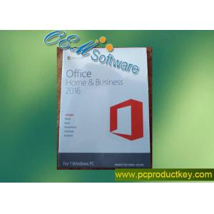 China Genuine Office 2016 PKC 64 Bit DVD Pack , Office 2016 Home And Business Key Code supplier