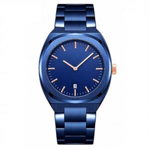 Minimalist Men'S Stainless Steel Quartz Wrist Watch 218mm Circumference