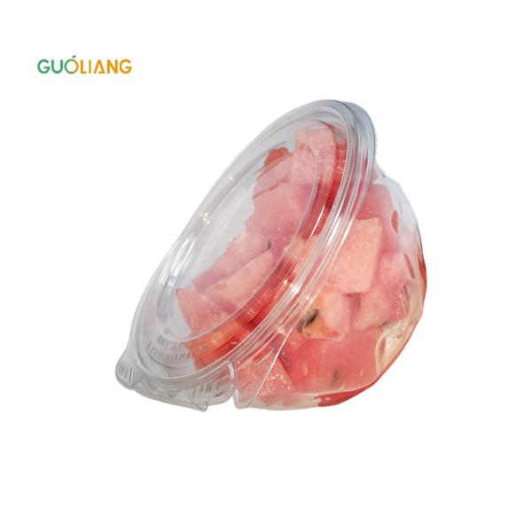 Stackable Tamper-Resistant Clear Hinged Container with Lid for Food Packaging