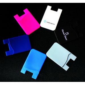 silicone smart card wallet 3m sticky, silicone cell phone holder, place card holder