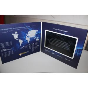 China USB port Magnetic switch LCD video card , business LCD Video Brochure supplier
