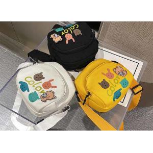 China DIY acrylic pin kids Canvas bag shoulder mobile phone bag cute customs logo pin picture cartoon cloth bag supplier