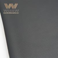 China 1.2mm Black Perforated micro leather Car Door Upholstery Fabric Material on sale