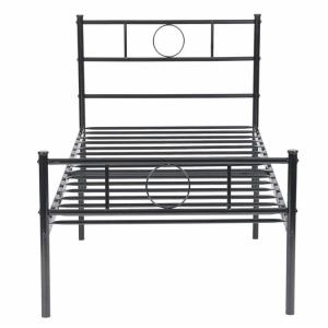 Sturdy 280 Pounds Metal Frame Single Bed Vertical Clearance 12.7 Inches