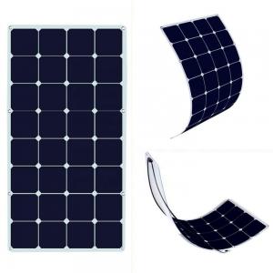 China Photovoltaic Thin Flexible Solar Panels SunPower 12v-18V 100-120w Easy Installation supplier