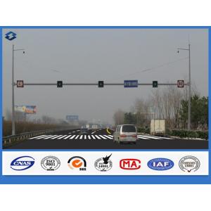 China 86um Galvanization Steel Traffic Signal Pole Customized Polygonal IP54 Protection grade supplier