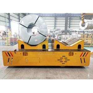 China Customized Heavy Duty Steel Factory Battery Propelled Automatic Transfer Cart For Coils Handling supplier