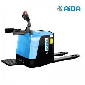 CE Certified Stand On Electric Pallet Jack , Lithium Electric Hydraulic Pallet Jack