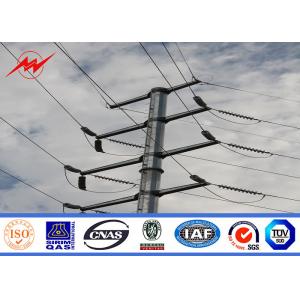 S500MC Steel Power Pole With Cross Arm For Outside Electrical Line