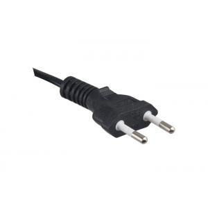 Black Pvc Brazil Power Cable 2pin Plug Retractable Power Cord For Home Appliance
