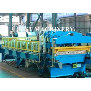 China Color Coat Metal Glazed Roof Tile Roll Forming Machine 4m/min - 6m/min Speed supplier
