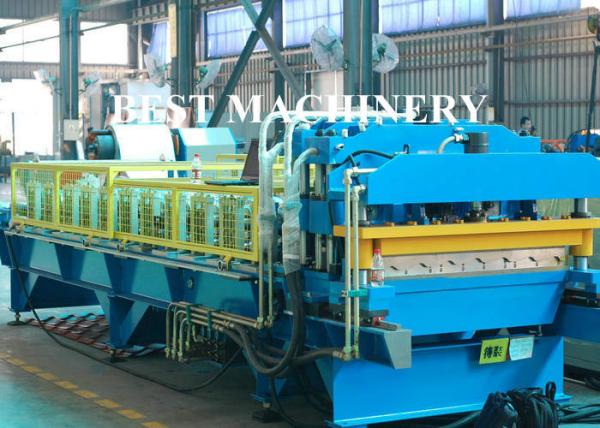 Color Coat Metal Glazed Roof Tile Roll Forming Machine 4m/min - 6m/min Speed