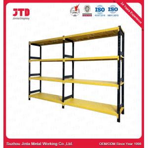 China Yellow And Black Color Medium Duty Warehouse Storage Racks With 4 Layers supplier