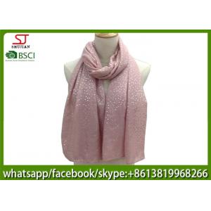 China China supplier mini point silver print iron shawl gilding spring summer scarf  70*180cm 20%Cotton 80%Polyester keep warm supplier
