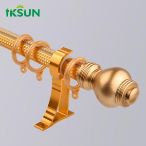 1.2mm Aluminum Curtain Rails And Rods Golden Window Tracking Silent Gliss Triple