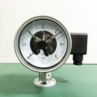 China Radial Direction Electric Contact Pressure Gauge 6 Bar 100mm Dial Diaphragm Sealed Gauge on sale