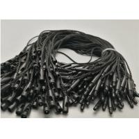 China White Plastic Clohting Tag String Black Stock Hang Tag With Bullet Clasp Manufacturer on sale