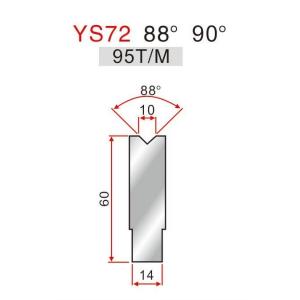 China YS72 88 Degrees Press Brake Die Full Body Heat Treatment Brake Dies 835mm Length supplier