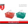 Small Plastic Shopping Baskets 20L with Metal Handle For Grocery Store 400 X 290