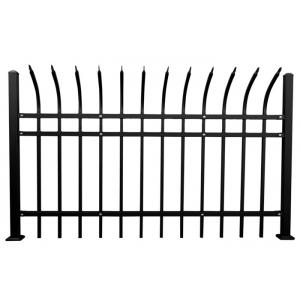 Garden used wrought iron fencing for sale powder coated spear top steel fencing