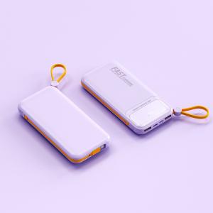China Ultra-thin And Compact Self-contained Power Bank 10000mah Super Fast Charger Large Capacity Portable wholesale