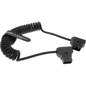 D-Tap Male To D-Tap Male Coiled Extension Cable For DSLR Rig Anton Bauer Battery