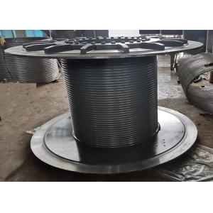 Large Crane Winch Drum With Lebus Grooves Winding Cable Rope Automatic Row
