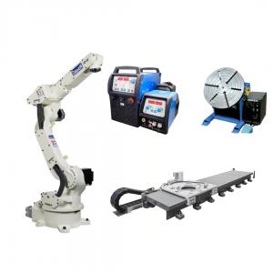 6 Axis Payload 8KG OTC FD-V8 Welding Robot Arm with  guide rails and manipulator for welding materials