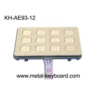China 12 Keys Outdoor  Access Kiosk Metal Keypad with IP65 Water proof supplier