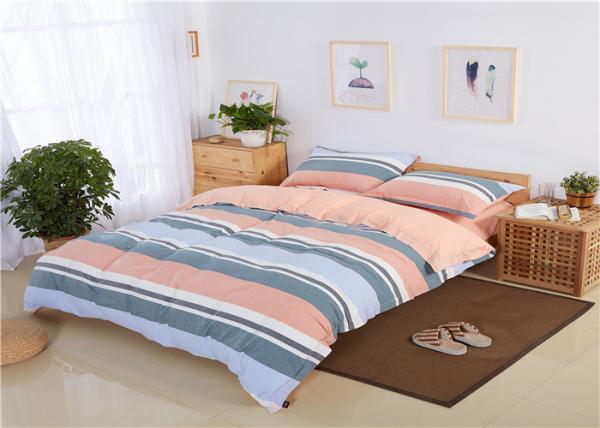 Super Comfortable Cotton 200TC Orange Bedding Sets / Bedroom Comforter Sets