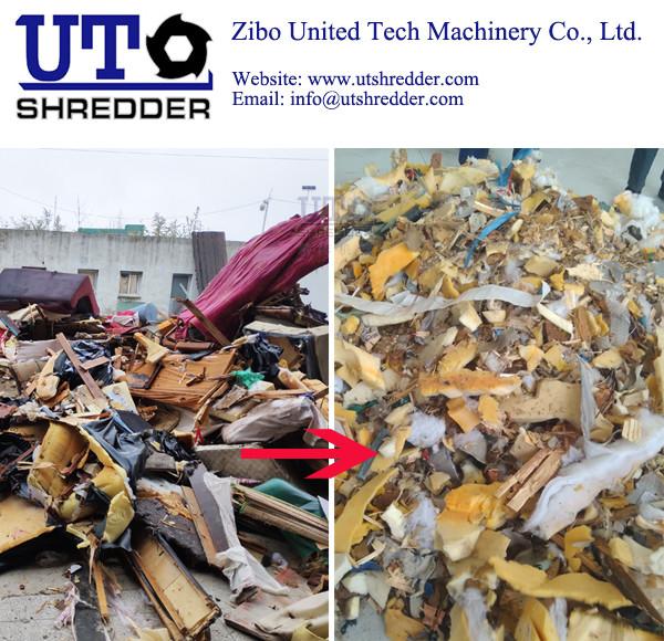 Bulky Waste Furniture Crushing & Sorting processing system;Solid Waste Shredder