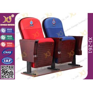 China East African Vintage Auditorium Church Hall Chairs With Embroidered Logo On Back wholesale