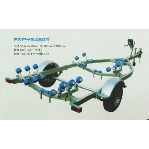 Popular Corrosion Resistance Galvanized FRP Boat Trailers With Rollers
