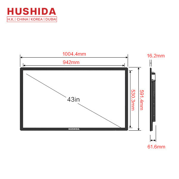 50W Digital Signage Lcd Display , 42