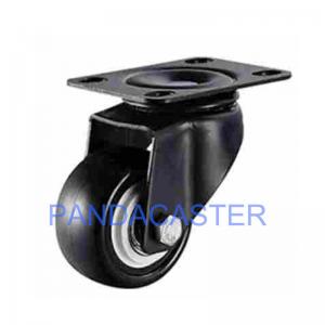 China Ball Bearing Swivel Casters And Wheels 50mm 2 Inch Black For Furniture supplier