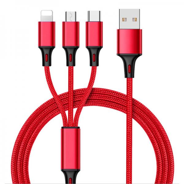 TPE Covering Cotton Braided Magnetic Usb Data Cable QC2.0